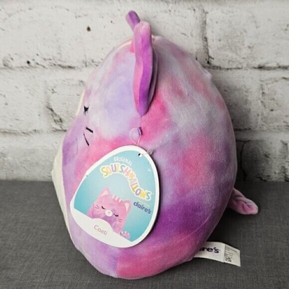 Rare Claire’s Exclusive Squishmallow Caeli the Purple Cat Unicorn Plush (8 Inch) - Picture 4 of 8